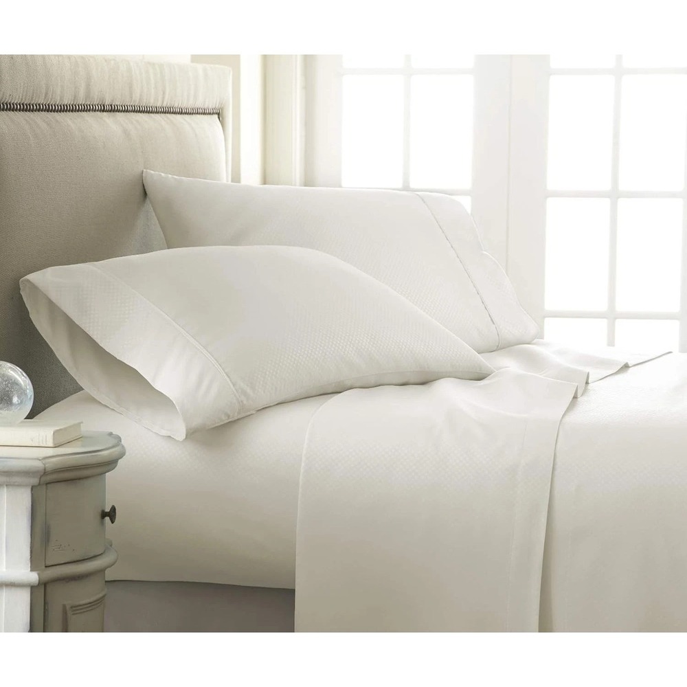 Lenjoy Home Checkered 4-Piece Queen Bedding Set Beige